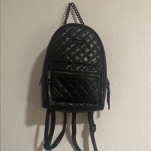 Aldo Elegant Black Quilted Backpack